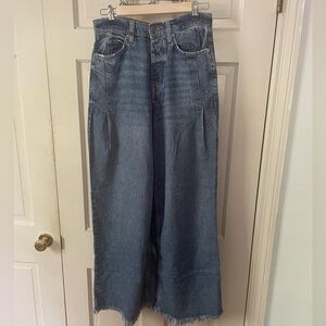 Free People High Rise Wide Leg Jean